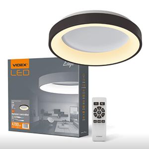 Світильники круглий функціональний 72W 2700K-6000K ІР20 EDGE-RC-72W-BLACK LED VIDEX(VLE-ERC-72B)