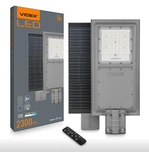 Вуличний ліхтар автономний 64Wh 5000K 2300Лм ІР65 VL-SLSO-082-S VIDEX(VL-SLSO-082-S)
