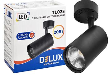 Світильник  LED DELUX TL02S 20Вт 36град. 4000К чорний 90015901(90015901)