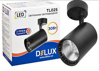 Світильник  LED DELUX TL02S 30Вт 36град. 4000К чорний 90015903(90015903)