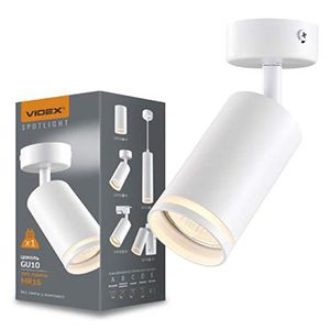 Світильник VIDEX під лампу GU10 VL-SPF05B-W накладний поворотний білий(VL-SPF05B-W)