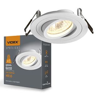 Світильник VIDEX під лампу GU10 VL-SPF08R-W - вбуд. коло білий(VL-SPF08R-W)