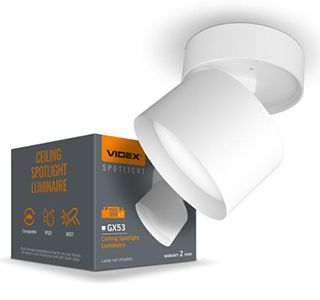Світильник VIDEX під лампу GX53 VL-SPF18B-W поворотний білий(VL-SPF18B-W)