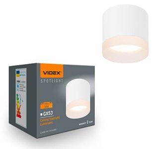 Світильник VIDEX під лампу GX53 VL-SPF25A-W накладний білий(VL-SPF25A-W)