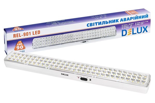 Светильник аварийный DELUX REL-901 LED 6Вт, 2Ah, 90LED(90013153)