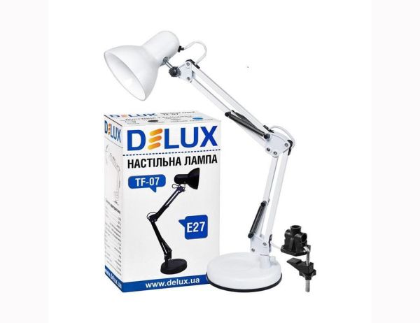 Светильник настольный DELUX TF-07 Е27 белый(90012374)