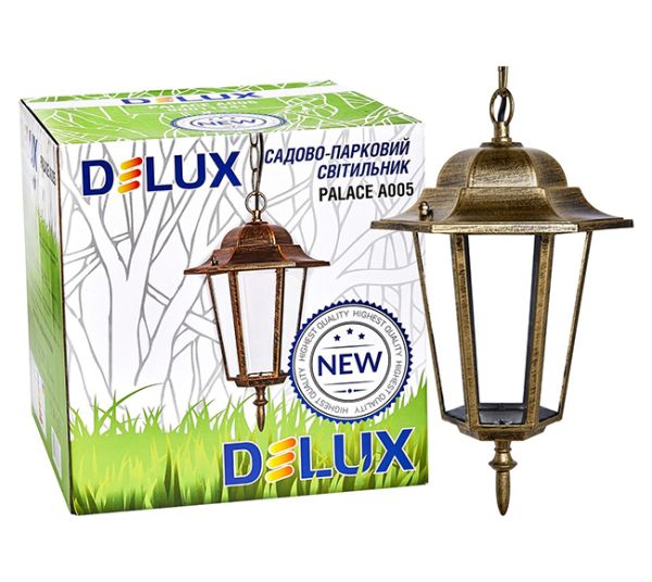 Светильник внешний DELUX PALACE A005 60W E27 черн.-золото(90011341)