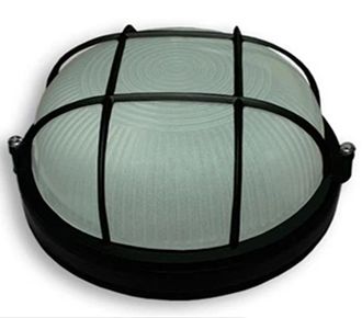 Світильник 100W коло чорний з решіткою MC-1252(MC-1252)
