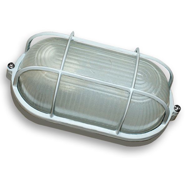 Светильник 60W овал белый с решеткой МС-1151(МС 1151)