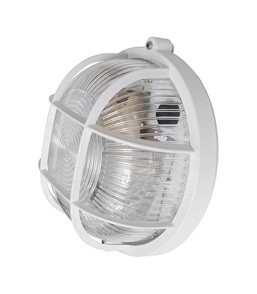 Светильник НПП-65, коло, белый с решеткой ПП-1051-10-1/6 прозрачный(ПП-1051-10-1/6)