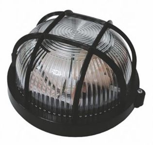 Світильник НПП-65, коло, чорний з решіткою ПП-1052-10-1/6  прозорий(ПП-1052-10-1/6)