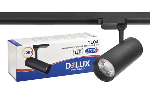Світильник трековий LED TL04 20Вт 36град. 4000К чорний 90015883(90015883)