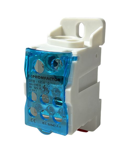 Розподільчий клемний блок DTB125 125A (8 контактів) 690V PROMFACTOR(DTB125)