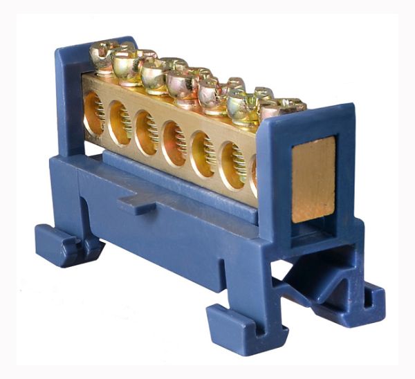 Клемник занулення S.P084 (BC-507) 6х9мм 7отв DIN АсКо(A0150120032)