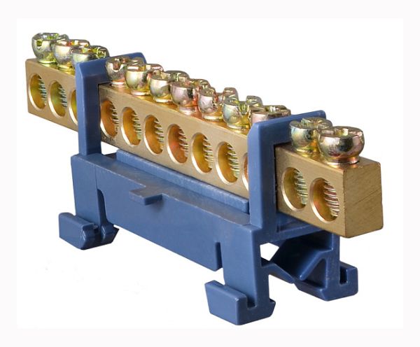 Клемник занулення S.P085 (ВС-512) 6х9мм 12отв DIN АсКо(A0150120035)