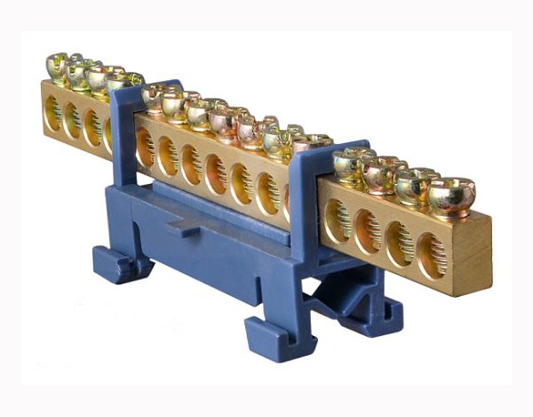 Клемник занулення S.P086 (BC-515) 6х9мм 15отв DIN АсКо(A0150120036)