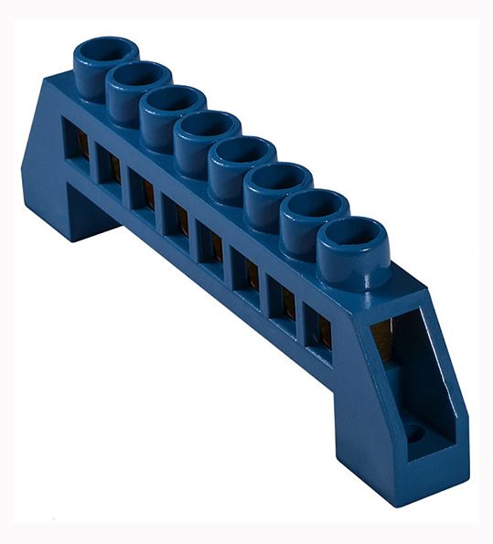 Клемник занулення в пласт. корпусі ВС-6А 08 8 отв (6*9мм)  АсКо(A0150120060)