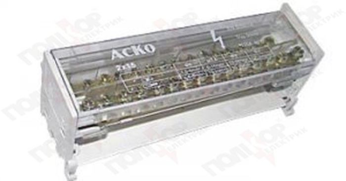 Нулевая шина в корпусе 2х15 АсКо(A0150120019)