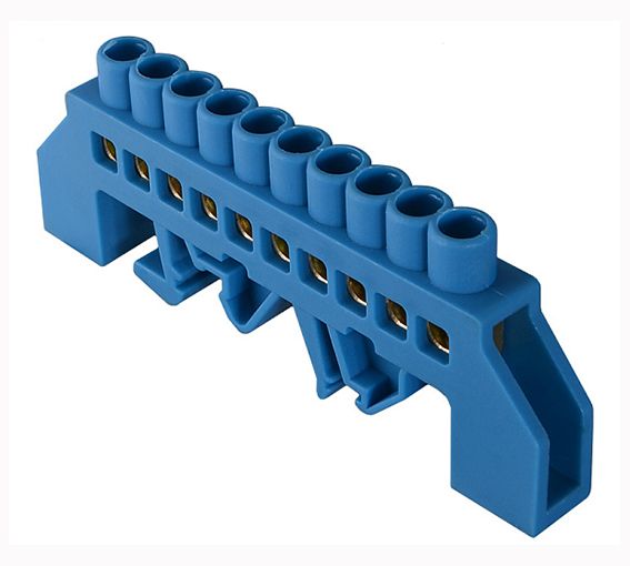 Нульова шина універсальна ВС - 3А 10 (10 отворів) на DIN АсКо(A0150120056)