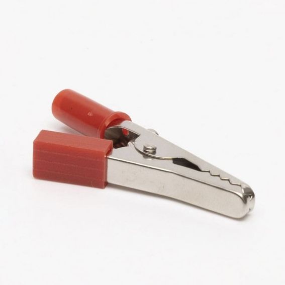 Затискач акумуляторний (крокодил) 20 А, червоний ЗКС-19 (50мм) TAKEL(505609)