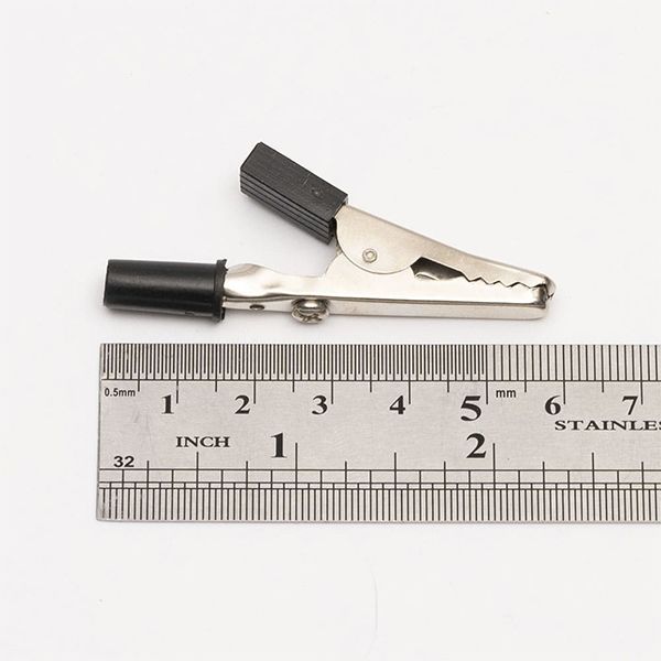 Затискач акумуляторний (крокодил) 20 А, чорний ЗКС-19 (50мм) TAKEL(505608)