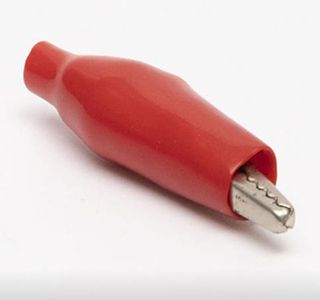 Затискач акумуляторний (крокодил) 3 А, червоний ЗКС-27 (35мм) TAKEL(505603)