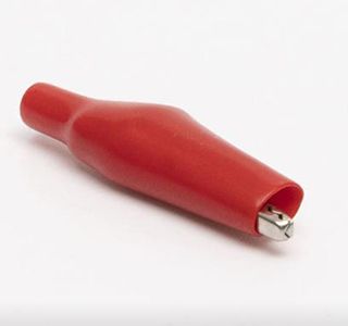 Затискач акумуляторний (крокодил) 3 А, червоний ЗКС-28 (27мм) TAKEL(505601)