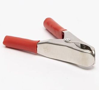 Затискач акумуляторний (крокодил) 30 А, червоний ЗКС-7 (75мм) TAKEL(505613)