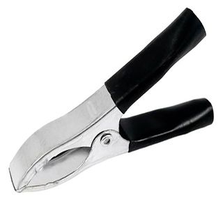 Затискач акумуляторний (крокодил) 30 А, чорний(VK11172)