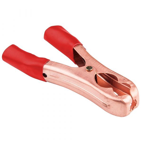Затискач електричний (крокодил) 60 А, червоний ЗКС-14 (140мм) TAKEL(505622)