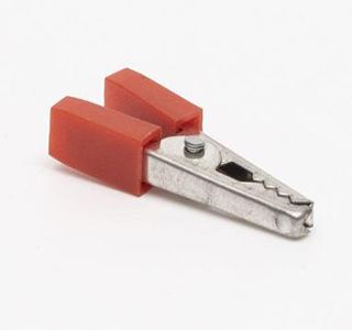 Затискач акумуляторний (крокодил), червоний ЗКС-3 (30мм) TAKEL(505607)