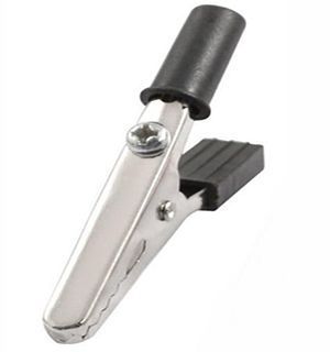 Затискач тестерний під "банан", чорний(9-0010)