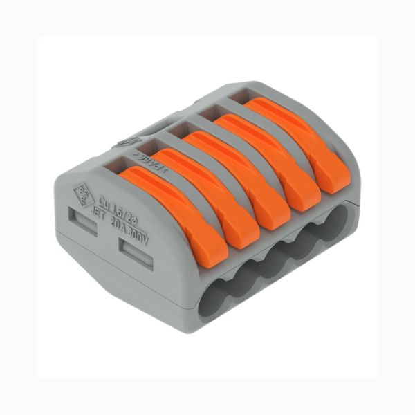 Клема 5-провідна з натискним важелем 222-415 WAGO(222-415)