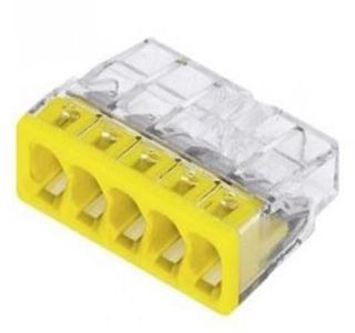 Клема 5-провідна будівельно-монтажна з пастою 2273-245 WAGO(2273-245)