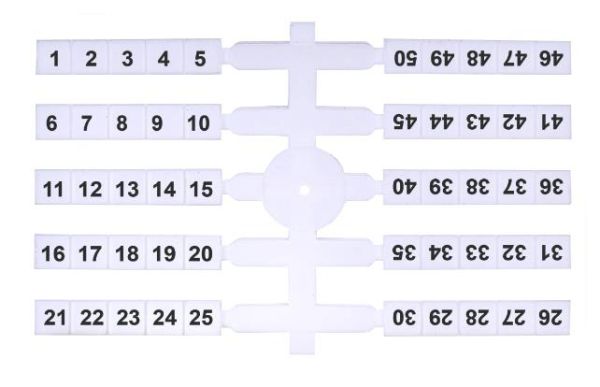 Маркування ЕО-3 з цифрами 1-50 для клем ETI(3901772)