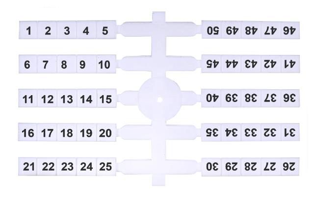 Маркування ЕО-3 з цифрами 1-50 для клем ETI(3901772)