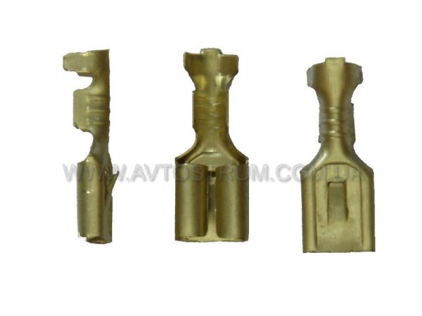 Конектор FBCT 0,75-2,5/6,3-0,55 0,35мм плоский без ізоляції "мама" луджений (10шт/уп) RE11751 TAKEL(RE11751)