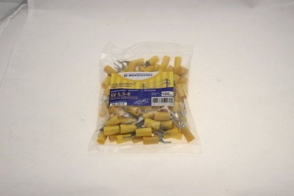 Наконечник вилочний з ізол. АсКо SV 2 -5,0 (100шт/уп) синій(A0060040009)