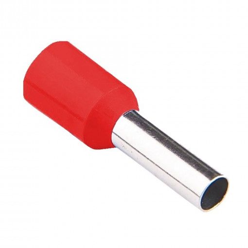 Наконечник трубчастий НВ 1,5-10 (НТ 1,5-10) в ізоляції (100шт./уп) червоний TAKEL(500671к)