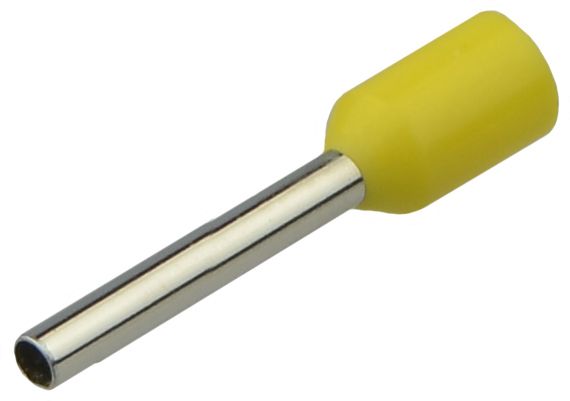 Наконечник трубчастий НТ(Е) 1,0-12 подовжений АсКо (100шт./уп) жовтий(A0060010020)