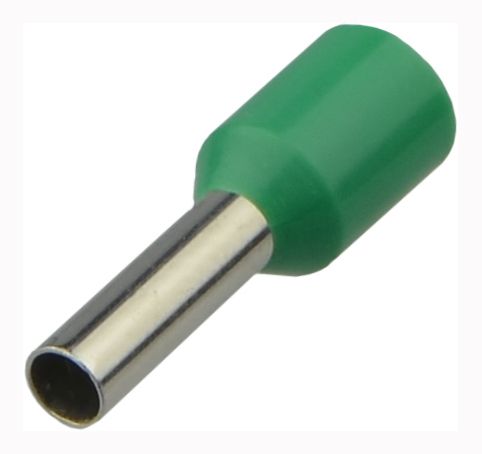 Наконечник трубчастий НТ(Е) 2,5-08 (кв.mm - мм) АсКо (100шт./уп) зелений(A0060010095)