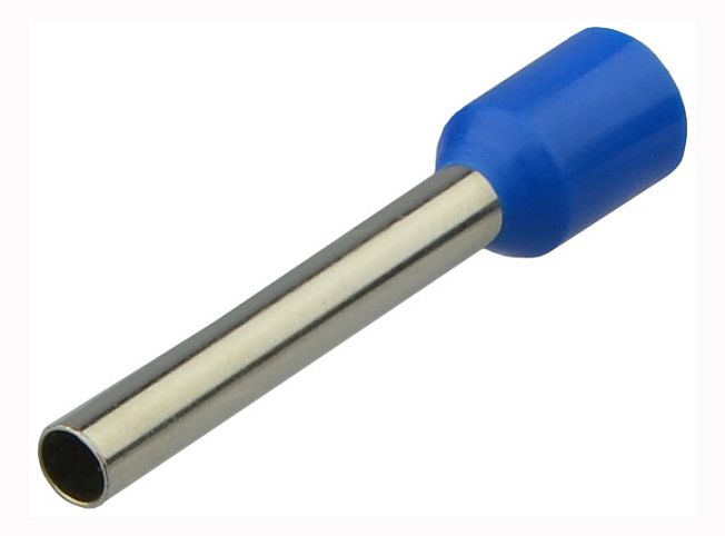 Наконечник трубчастий НТ(Е) 2,5-12 (кв.mm - мм) АсКо (100шт./уп) синій(A0060010026)