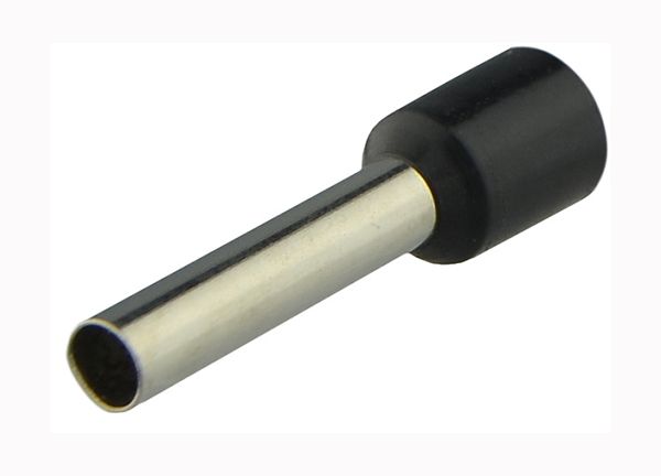 Наконечник трубчастий НТ 6,0-12 АсКо (100шт./уп) чорний(A0060010007)