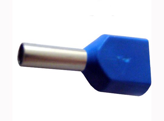 Наконечник трубчастий ТЕ 0,75-08 (2х0,75мм) АсКо (100шт./уп) синій(A0060120002)