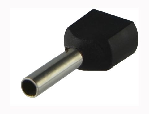 Наконечник трубчастий ТЕ 1,5-08 (2х1,5мм) АсКо (100шт./уп) чорний(A0060120006)