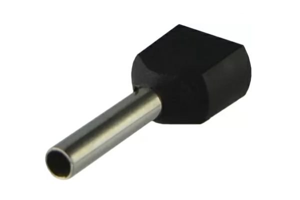 Наконечник трубчастий ТЕ 1,5-12 (2х1,5мм) АсКо (100шт./уп) чорний(A0060120007)