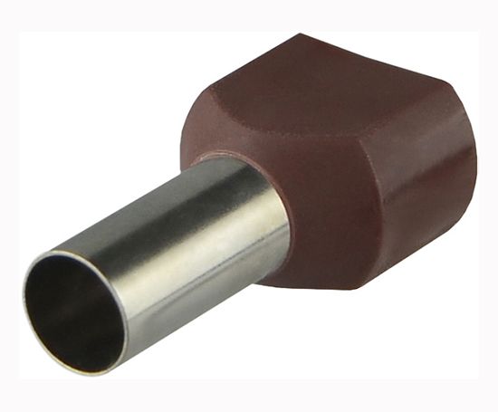 Наконечник трубчастий ТЕ 10,0-14 (2х10,0мм) АсКо (100шт./уп) коричневий(A0060120012)