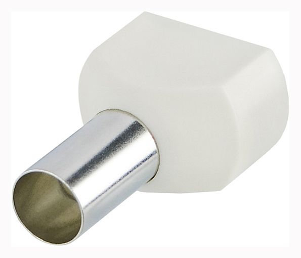 Наконечник трубчастий ТЕ 16,0-14 (2х16,0мм) АсКо (100шт./уп) білий(A0060120013)