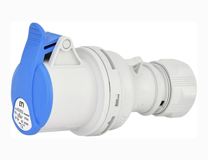 Розетка кабельная ES-1632 16А 2P+PE 230V ІР44 ETI(4482000)