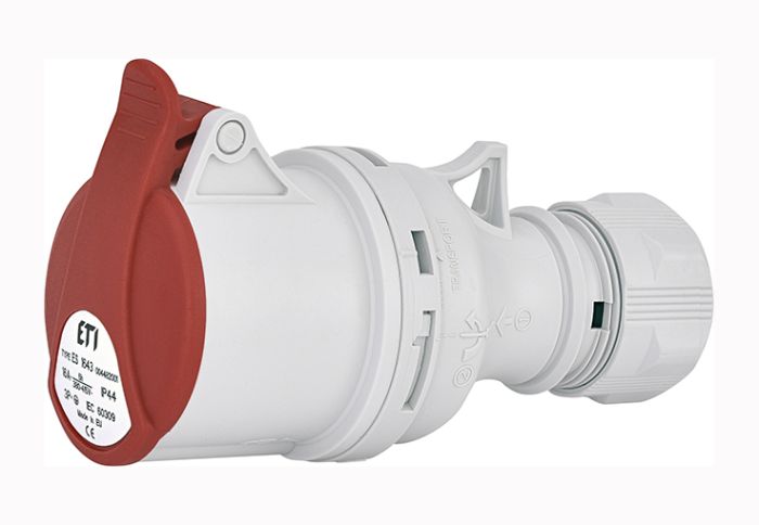 Розетка кабельная ES-1643 16А 3P+PE 400V ІР44 ETI(4482001)